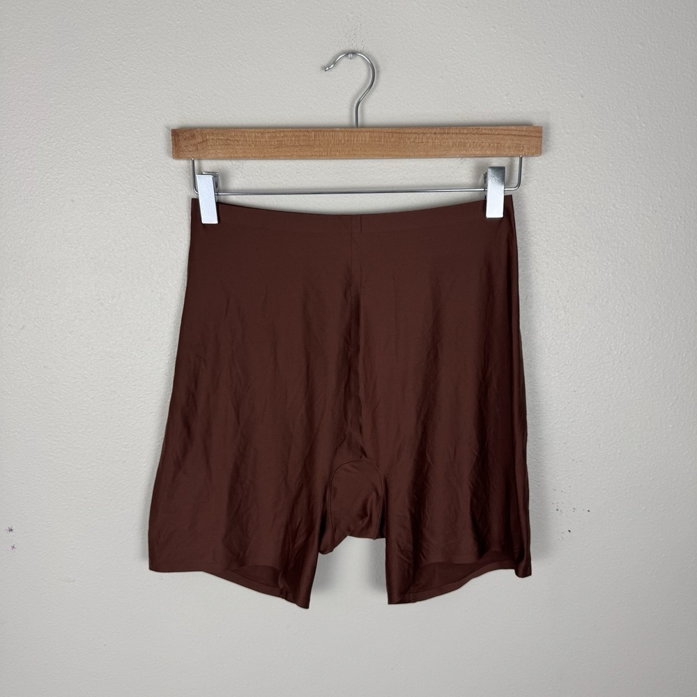 Truekind By Shapermint Seamless Stretch Mid Waist Shorts 18-24 Chocolate Shaping